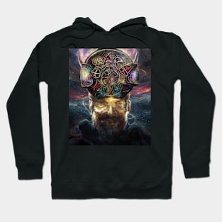 Alien Arcane Aesthic AiArt Weird space face Hoodie